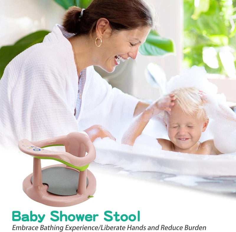 woobles Bath Seat Baby Bath Chair Smooth Safe Baby Shower Chairs With Backrest & Suction Cups For Tub Sitting Up, Non-slip And Comfortable Toddler Bathtub Seat For 6-18 Months Old Babies Infants - Image 2